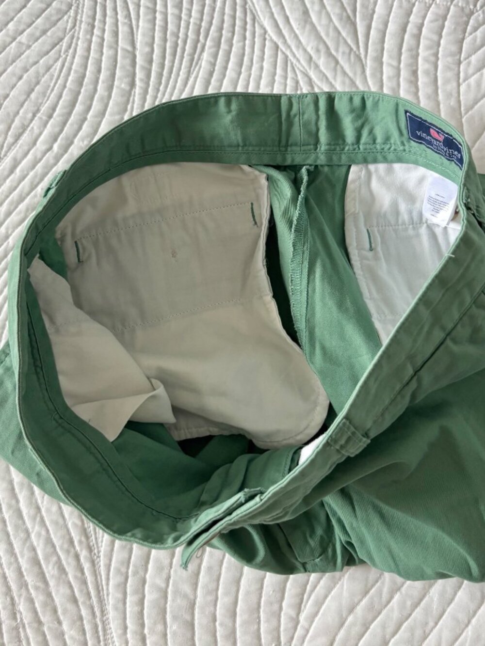 Vineyard Vines Mens Green Cotton Chino Shorts Size 32 Classic Fit - Picture 5 of 8